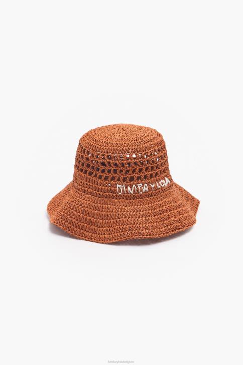 hoed van raffia Bimba Y Lola oranje accessoires 4HDL853