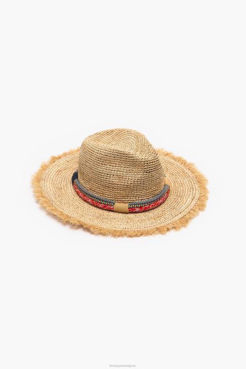 raffia hoed Bimba Y Lola natuurlijk accessoires 4HDL865