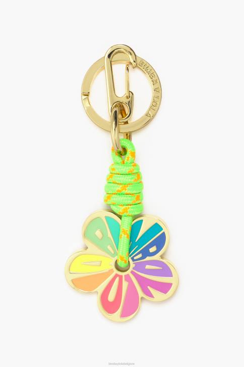 bloem sleutelhanger Bimba Y Lola gouden accessoires 4HDL948