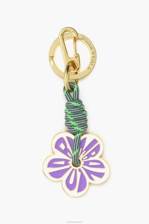 bloem sleutelhanger Bimba Y Lola paars accessoires 4HDL950