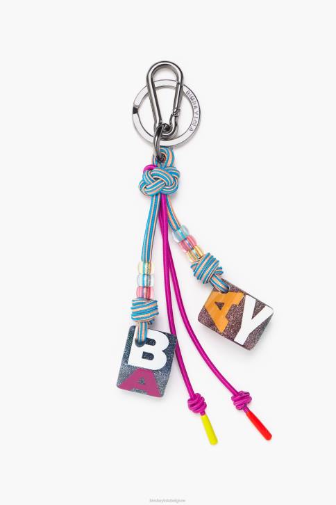 dobbelstenen sleutelhanger Bimba Y Lola blauw en roze accessoires 4HDL944