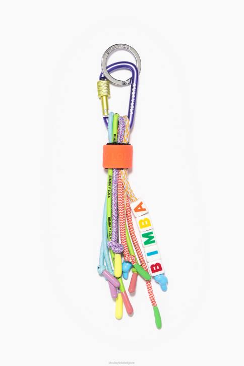 dobbelstenen sleutelhanger Bimba Y Lola koraal accessoires 4HDL943