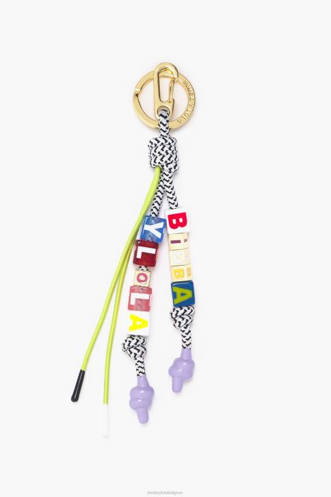 dobbelstenen sleutelhanger Bimba Y Lola wit accessoires 4HDL942