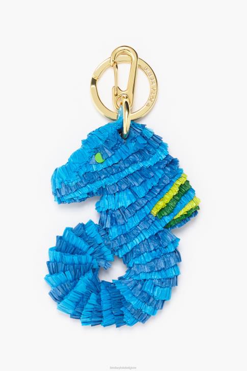 raffia zeepaardje sleutelhanger Bimba Y Lola blauw accessoires 4HDL947