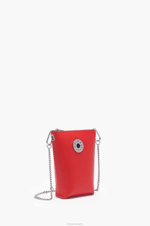 leren schoudertas Bimba Y Lola rood accessoires 4HDL150