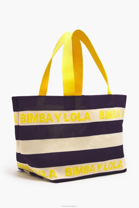 gebreide boodschappentas Bimba Y Lola marine accessoires 4HDL127