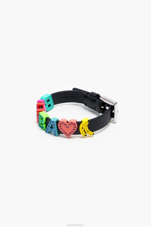 leren armband met logo Bimba Y Lola veelkleurig accessoires 4HDL658