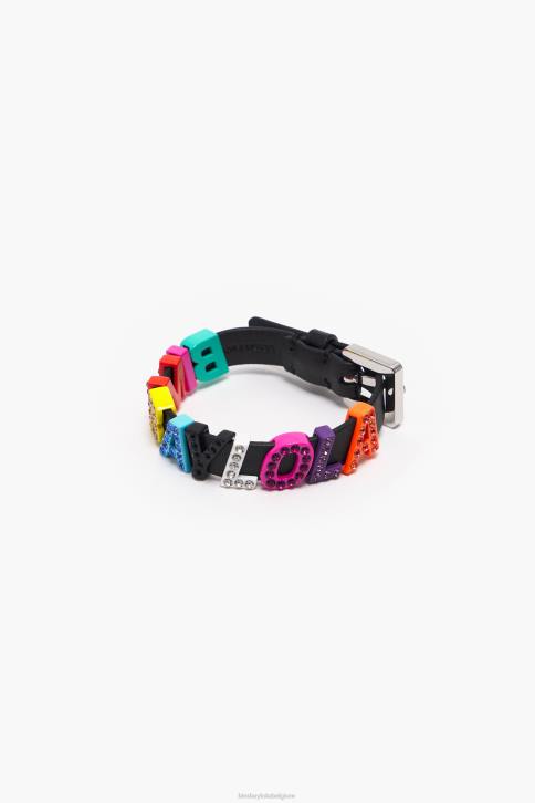 leren armband met logoletters Bimba Y Lola veelkleurig accessoires 4HDL1142