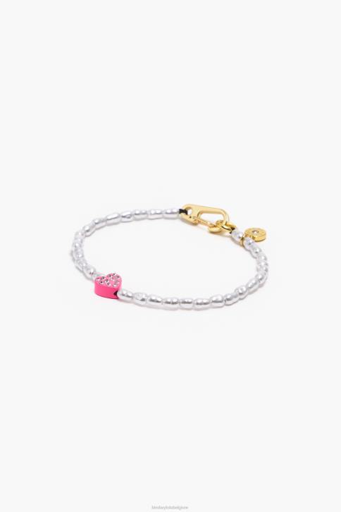 parels hart armband Bimba Y Lola roze accessoires 4HDL786