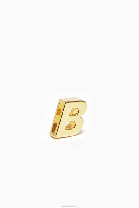 letter b metalen bedel Bimba Y Lola goud accessoires 4HDL1149