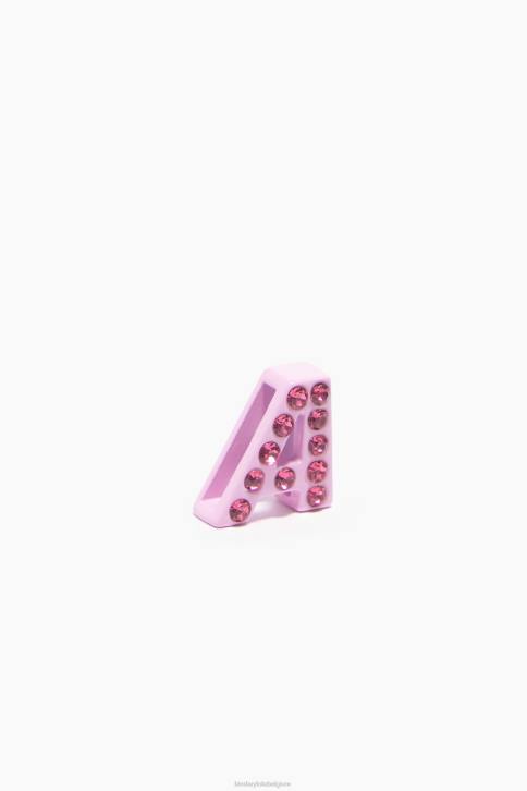 letter een metalen bedel Bimba Y Lola roze accessoires 4HDL1146