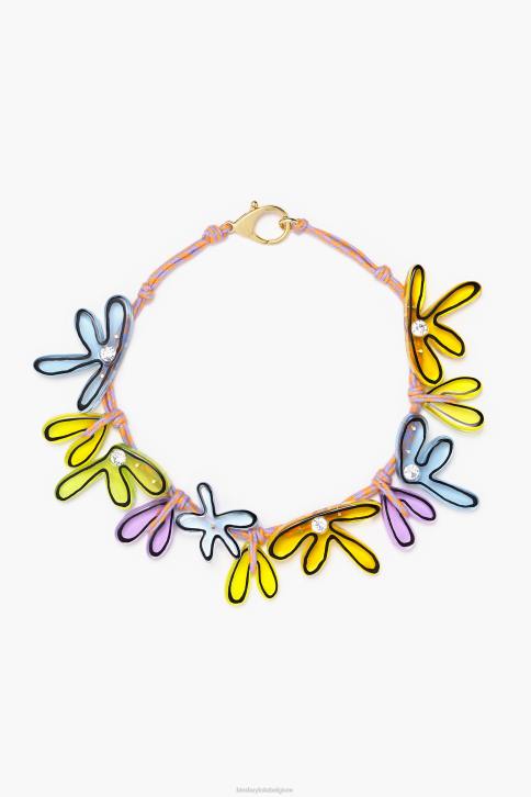 bloemen koord ketting Bimba Y Lola veelkleurig accessoires 4HDL742