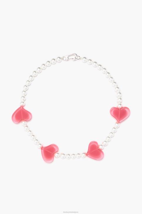 hars harten ketting Bimba Y Lola roze accessoires 4HDL752