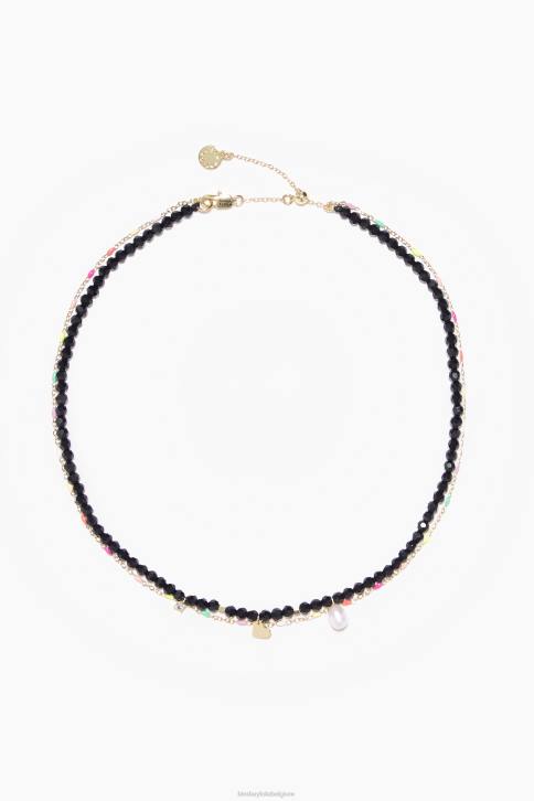 ketting gefacetteerde kristallen ketting Bimba Y Lola gouden accessoires 4HDL689