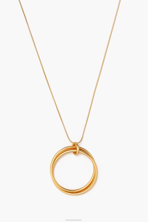 lange hoepel keten ketting Bimba Y Lola gouden accessoires 4HDL757