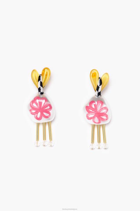 hars hart oorbellen Bimba Y Lola veelkleurig accessoires 4HDL744