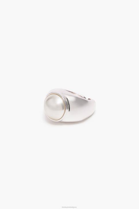 brede ringen Bimba Y Lola parel zilver accessoires 4HDL687