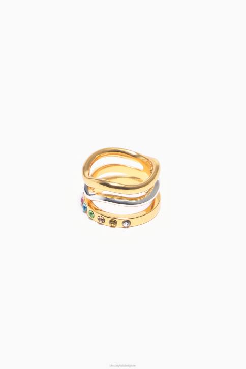 drie-band kristallen ring Bimba Y Lola veelkleurig accessoires 4HDL843