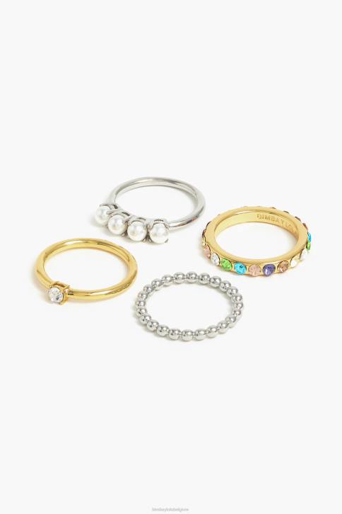 ringen set Bimba Y Lola kristal accessoires 4HDL845