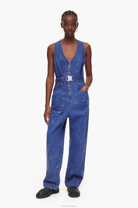 donker denim jumpsuit Bimba Y Lola blauw kleding 4HDL204