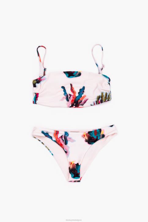 bikini met koraalprint Bimba Y Lola wit kleding 4HDL879