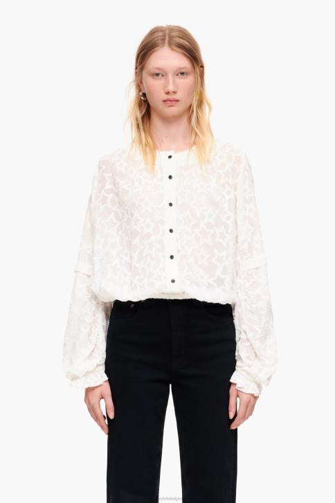 jacquard cropped blouse Bimba Y Lola ster kleding 4HDL340