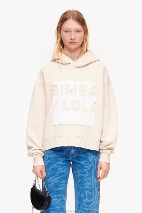 katoenen sweatshirt Bimba Y Lola ivoor kleding 4HDL492