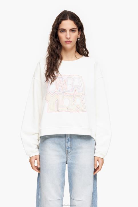 sweatshirt met logo Bimba Y Lola wit kleding 4HDL499