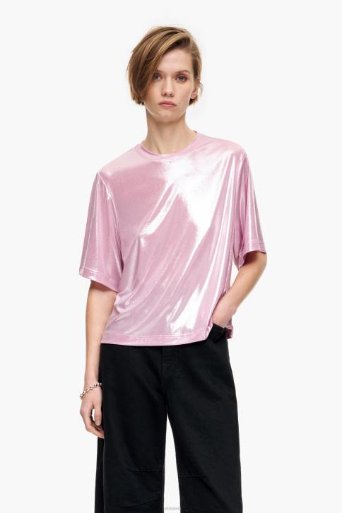 glanzend t-shirt Bimba Y Lola roze kleding 4HDL311